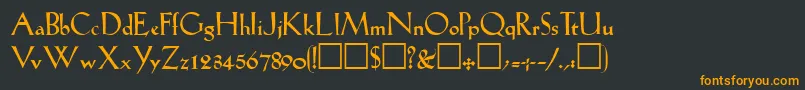LilhvyRegular Font – Orange Fonts on Black Background