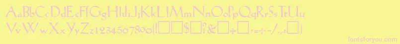 LilhvyRegular Font – Pink Fonts on Yellow Background