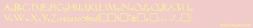 LilhvyRegular Font – Yellow Fonts on Pink Background
