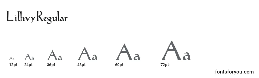 Размеры шрифта LilhvyRegular