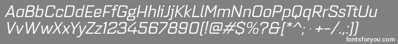 Quarcaextregularitalic Font – White Fonts on Gray Background