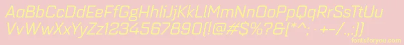 fuente Quarcaextregularitalic – Fuentes Amarillas Sobre Fondo Rosa