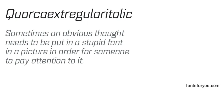 Quarcaextregularitalic Font
