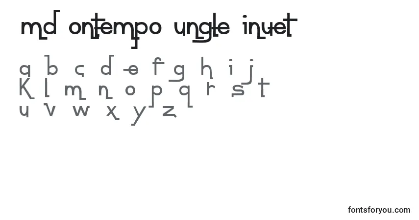 A fonte BmdContempoJungleMinuet – alfabeto, números, caracteres especiais