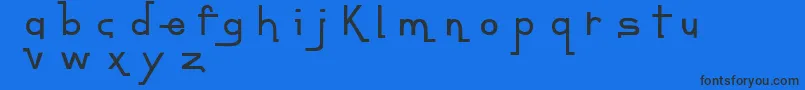 Шрифт BmdContempoJungleMinuet – чёрные шрифты на синем фоне