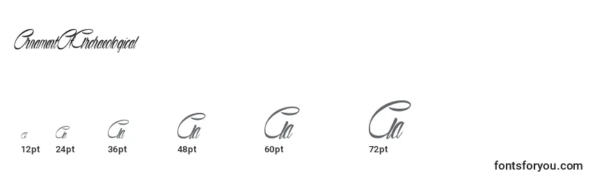 OrnamentOfArchaeological Font Sizes