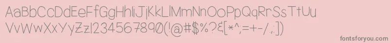 Jacquelynshand Font – Gray Fonts on Pink Background
