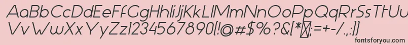 AspergitBoldItalic-Schriftart – Schwarze Schriften auf rosa Hintergrund