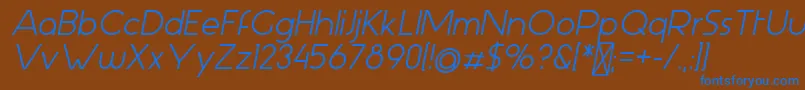 AspergitBoldItalic Font – Blue Fonts on Brown Background