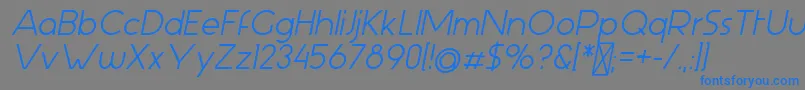 AspergitBoldItalic Font – Blue Fonts on Gray Background