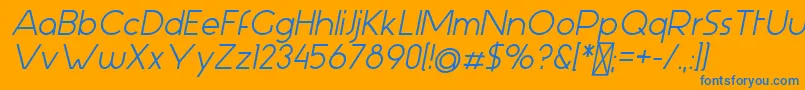 AspergitBoldItalic Font – Blue Fonts on Orange Background