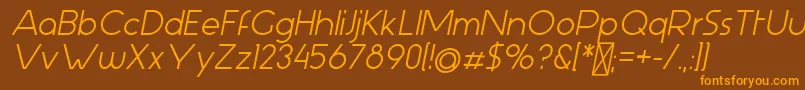 AspergitBoldItalic Font – Orange Fonts on Brown Background