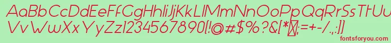 AspergitBoldItalic Font – Red Fonts on Green Background