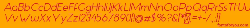 AspergitBoldItalic Font – Red Fonts on Orange Background