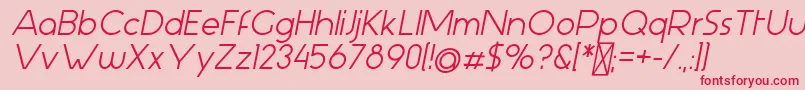 AspergitBoldItalic Font – Red Fonts on Pink Background