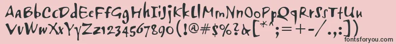 fuente AirstreamItcTt – Fuentes Negras Sobre Fondo Rosa