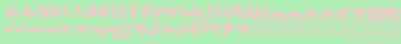 Pentomin Font – Pink Fonts on Green Background
