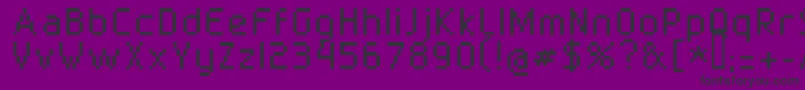 フォントSuperbly 10 02 – 紫の背景に黒い文字