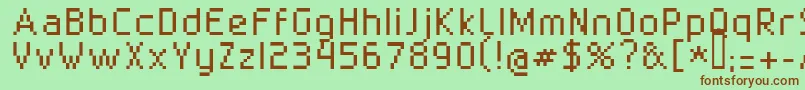 Superbly 10 02 Font – Brown Fonts on Green Background