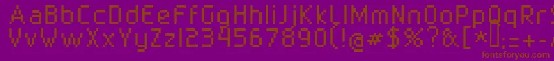 Superbly 10 02-fontti – ruskeat fontit violetilla taustalla
