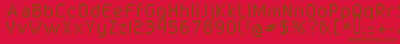 Superbly 10 02 Font – Brown Fonts on Red Background