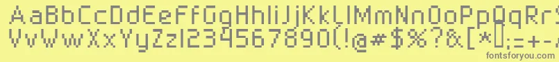 Superbly 10 02 Font – Gray Fonts on Yellow Background