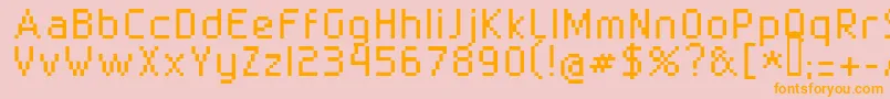 Superbly 10 02 Font – Orange Fonts on Pink Background