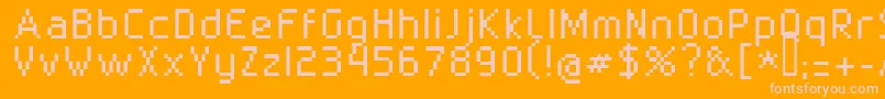 Superbly 10 02 Font – Pink Fonts on Orange Background