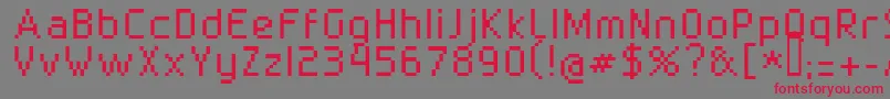 Superbly 10 02 Font – Red Fonts on Gray Background