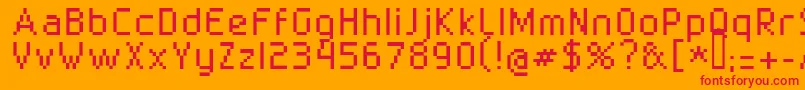 Superbly 10 02 Font – Red Fonts on Orange Background