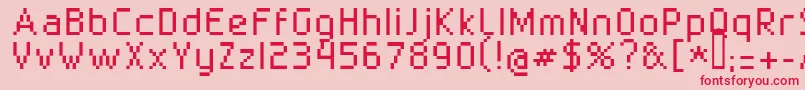 Superbly 10 02 Font – Red Fonts on Pink Background