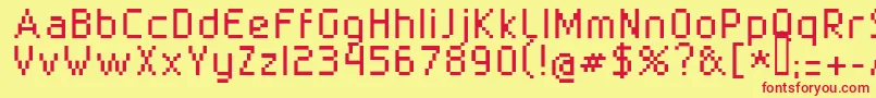Superbly 10 02 Font – Red Fonts on Yellow Background
