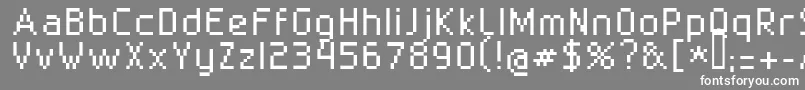 フォントSuperbly 10 02 – 灰色の背景に白い文字