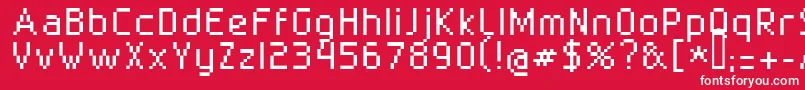 Superbly 10 02 Font – White Fonts on Red Background