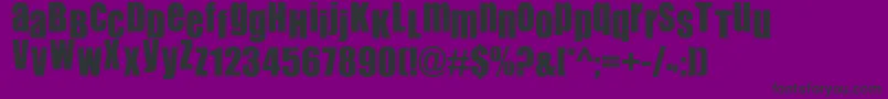 FlipFlopRoyal-fontti – mustat fontit violetilla taustalla