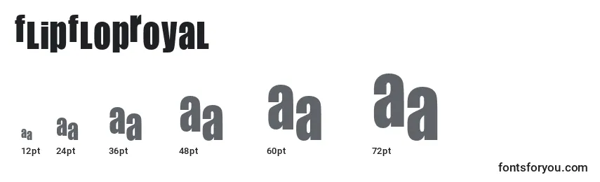 FlipFlopRoyal Font Sizes