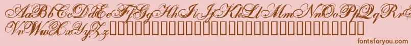 OneFellSwoop Font – Brown Fonts on Pink Background