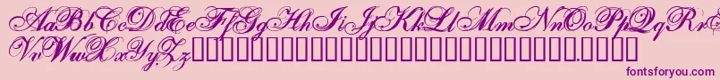 OneFellSwoop Font – Purple Fonts on Pink Background