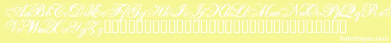 OneFellSwoop Font – White Fonts on Yellow Background