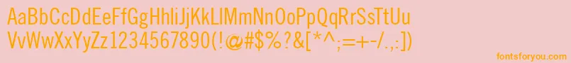 Traditionellsans Font – Orange Fonts on Pink Background