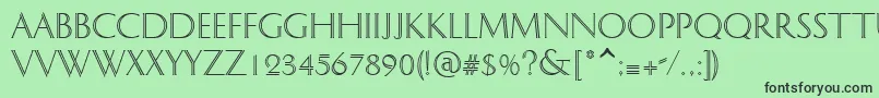 Worthton Font – Black Fonts on Green Background