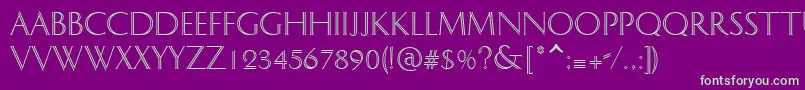 Worthton Font – Green Fonts on Purple Background