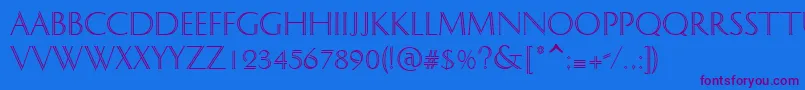 Worthton Font – Purple Fonts on Blue Background