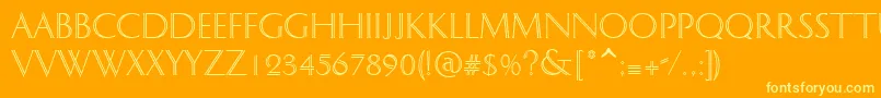 Worthton Font – Yellow Fonts on Orange Background