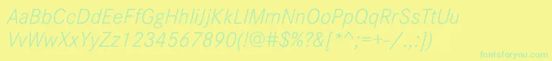 More about CorporateSW10LightItalic Font CorporateSW10LightItalic Font – Green Fonts on Yellow Background