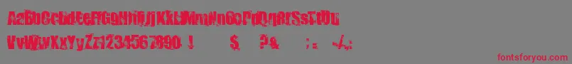 DocteurAtomic Font – Red Fonts on Gray Background