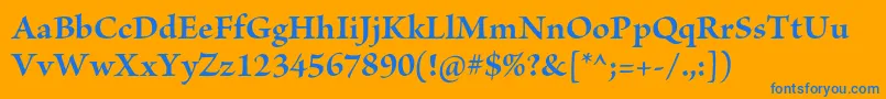 BriosoproBoldsubh Font – Blue Fonts on Orange Background