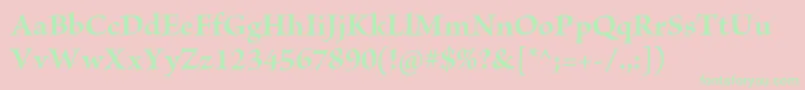 BriosoproBoldsubh Font – Green Fonts on Pink Background