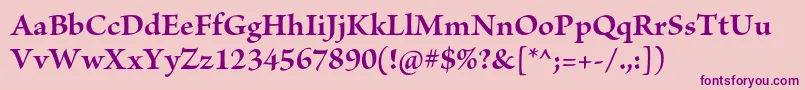 BriosoproBoldsubh Font – Purple Fonts on Pink Background