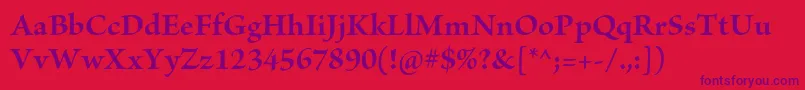 BriosoproBoldsubh Font – Purple Fonts on Red Background